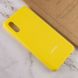 Чехол Silicone Cover Full Protective (AA) для Samsung Galaxy A02 Желтый / Yellow фото 6