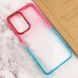 Чехол TPU+PC Fresh sip series для Motorola Moto E13 Бирюзовый / Розовый фото 3