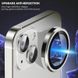 Защитное стекло Metal Classic на камеру (в упак.) для Apple iPhone 15 (6.1") / 15 Plus (6.7") Серебряный / Silver фото 4