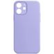 Чохол Silicone Case Full Camera Protective (AA) NO LOGO для Apple iPhone 12 (6.1") Бузковий / Lilac