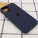 Чехол Silicone Case Full Protective (AA) для Apple iPhone 12 Pro Max (6.7") Темный Синий / Midnight Blue фото 2