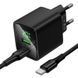 СЗУ Hoco CS83A Excellent with digital display PD20W+QC3.0 (1USB-A/1C) + кабель Type-C to Type-C Black фото 4