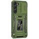 Ударостійкий чохол Camshield Army Ring для Samsung Galaxy S21 FE Оливковий / Army Green фото 5