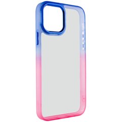 Чехол TPU+PC Fresh sip series для Apple iPhone 14 (6.1") Розовый / Синий