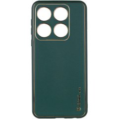 Кожаный чехол Xshield для Xiaomi 14 Pro Зеленый / Army green