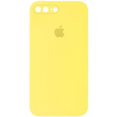 Чохол Silicone Case Square Full Camera Protective (AA) для Apple iPhone 7 plus / 8 plus (5.5") Жовтий / Yellow