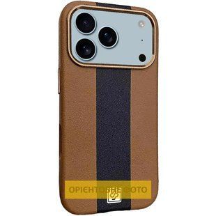 Кожаный чехол Rally with MagSafe для Apple iPhone 17 Air (6.5") Brown / Black