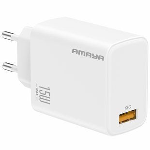 СЗУ Amaya E219S QC3.0 15W (1USB-A) White