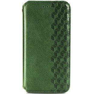 Кожаный чехол-книжка GETMAN Cubic (PU) для Xiaomi Redmi Note 12 4G Зеленый