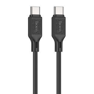Дата кабель Hoco X90 Cool silicone Type-C to Type-C 60W (1m) Black