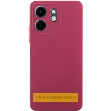 Чехол TPU GETMAN Liquid Silk Full Camera для Motorola Moto G86 5G Бордовый / Marsala