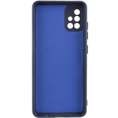 Чохол TPU GETMAN Liquid Silk Full Camera для Samsung Galaxy A51 Синій / Midnight Blue