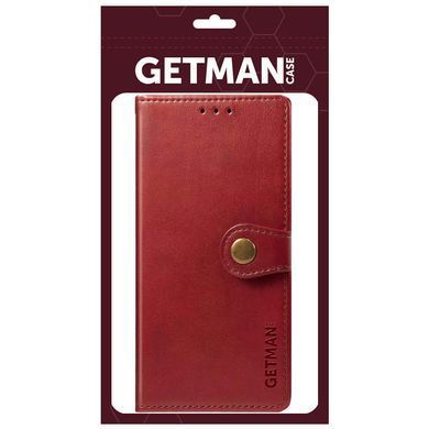Кожаный чехол-книжка GETMAN Gallant (PU) для Xiaomi Redmi 10C Красный