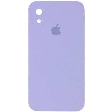 Чохол Silicone Case Square Full Camera Protective (AA) для Apple iPhone XR (6.1") Бузковий / Dasheen