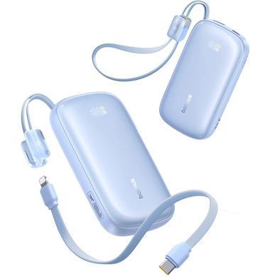Портативний ЗП Power Bank Baseus EnerFill FC21 Qpow 3 Ultra 22.5W with cable 20000 mAh (PPFLS) Galaxy Blue