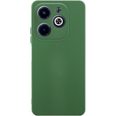 Чехол TPU GETMAN Liquid Silk Full Camera для Infinix Hot 40i Зеленый / Dark green