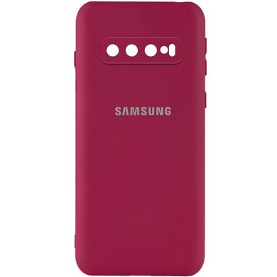 Уцінка Чохол Silicone Cover My Color Full Camera (A) для Samsung Galaxy S10 Естетичний дефект / Бордовий / Marsala