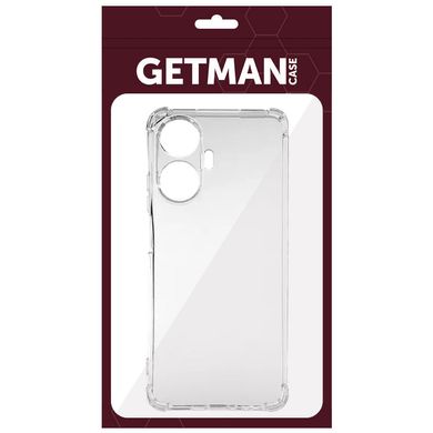 TPU чохол GETMAN Ease logo посилені кути Full Camera для Realme 10 Pro+ Безбарвний (прозорий)