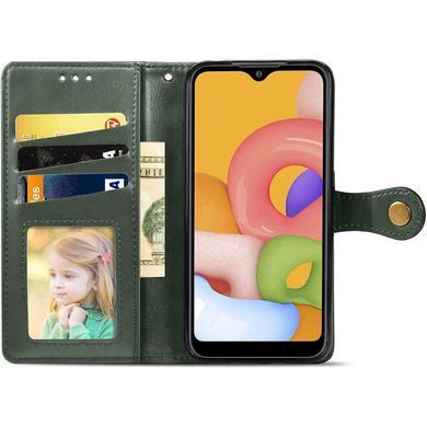 Кожаный чехол-книжка GETMAN Gallant (PU) для Samsung Galaxy A04 Зеленый