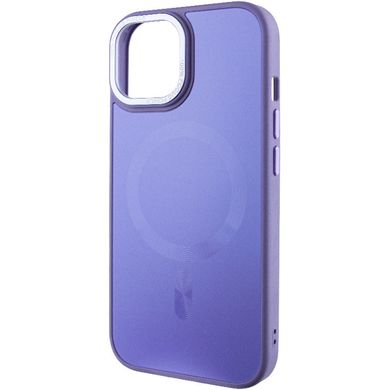 Чехол TPU+Glass Sapphire Midnight Open Camera with MagSafe для Apple iPhone 15 (6.1") Сиреневый / Dasheen