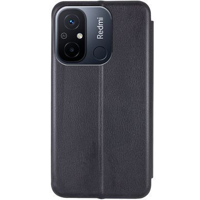 Кожаный чехол-книжка Classy для Xiaomi Redmi 12C Черный