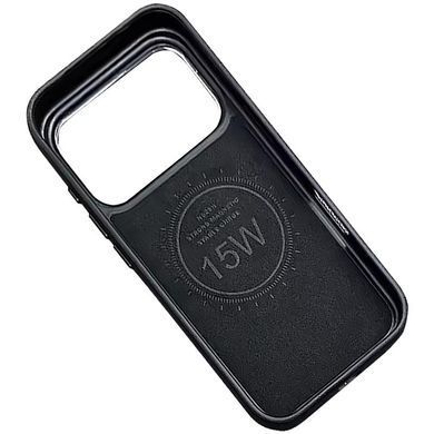 Кожаный чехол Rally with MagSafe для Apple iPhone 17 Pro Max (6.9") Black / White