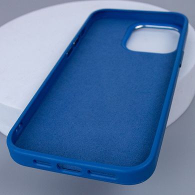 Кожаный чехол Bonbon Leather Metal Style with MagSafe для Apple iPhone 12 Pro Max (6.7") Синий / Indigo