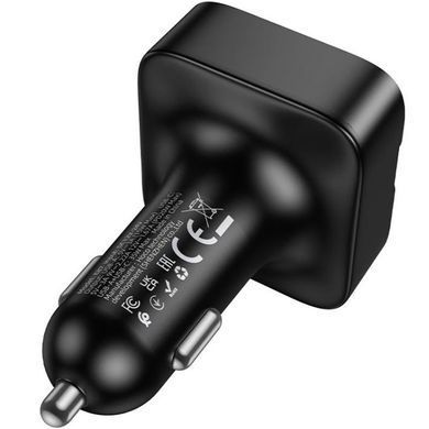 АЗУ FM модулятор Hoco E87 Delta 35W (1USB-A/1C) Black