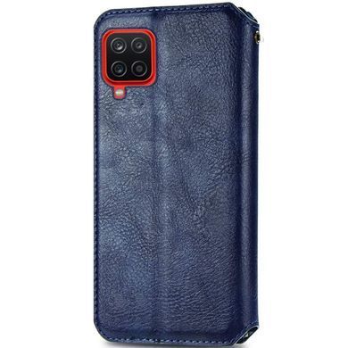Кожаный чехол-книжка GETMAN Cubic (PU) для Samsung Galaxy A12 / M12 Синий