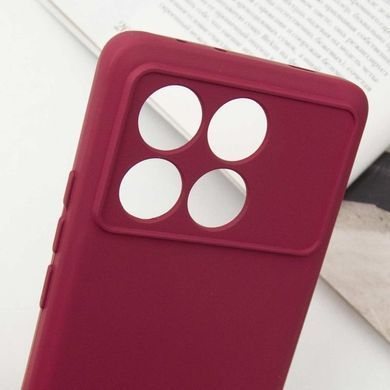 Чехол TPU GETMAN Liquid Silk Full Camera для Xiaomi Poco X6 Pro Бордовый / Marsala
