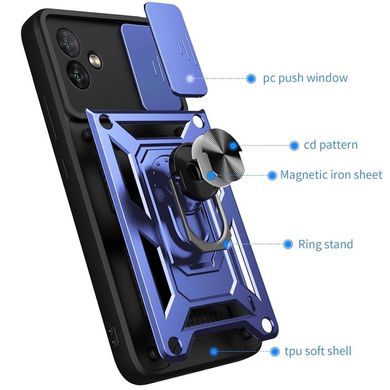 Ударопрочный чехол Camshield Serge Ring для Samsung Galaxy A04 Синий
