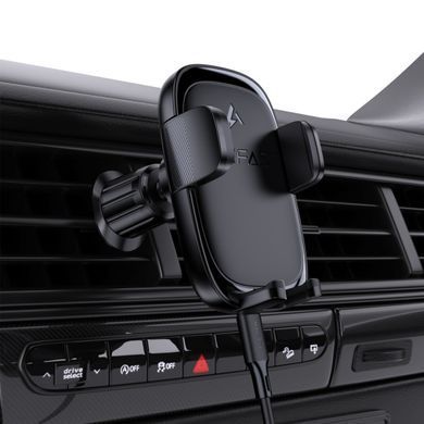 Автодержатель с БЗУ Acefast D48 Air Vent 15W (air outlet) Black