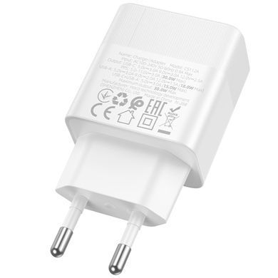 СЗУ Hoco CS112A Lounge PD30W+QC3.0 (1USB-A/1C) White
