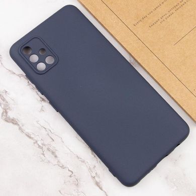 Чохол TPU GETMAN Liquid Silk Full Camera для Samsung Galaxy A51 Синій / Midnight Blue