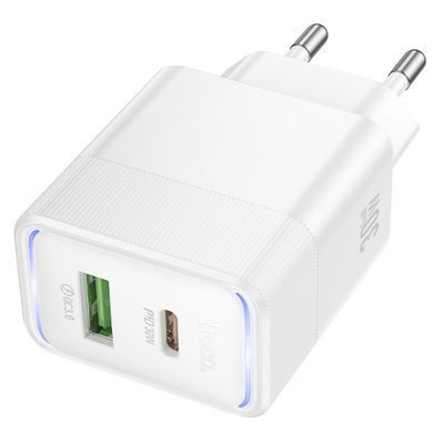 СЗУ Hoco CS112A Lounge PD30W+QC3.0 (1USB-A/1C) White