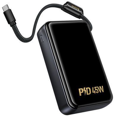 Портативное ЗУ Power Bank Hoco Q54 Shine PD45W with cable 20000 mAh Metal gray