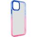 Чехол TPU+PC Fresh sip series для Apple iPhone 14 (6.1") Розовый / Синий фото 1