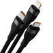 Дата кабель Baseus Flash Series 2 USB to Lightning/Type-C/MicroUSB 100W (1.2m) (CASS03000) Black фото 2