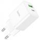 СЗУ Hoco N28 Founder PD20W+QC3.0 (1USB-A/1C) White фото 1