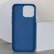 Кожаный чехол Bonbon Leather Metal Style with MagSafe для Apple iPhone 12 Pro Max (6.7") Синий / Indigo фото 2