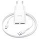 СЗУ Hoco C88A Star round 2.4A (2USB-A) + кабель USB to Type-C Белый фото 3