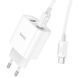 СЗУ Hoco C80A Plus Rapido PD20W+QC3.0 (1USB-A/1C) + кабель Type-C to Type-C White фото 4