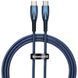 Дата кабель Baseus Glimmer Series Fast Charging Type-C to Type-C 100W 1m (CADH00070) Blue фото 1