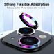 Защитное стекло Metal Classic на камеру (в упак.) для Apple iPhone 15 (6.1") / 15 Plus (6.7") Сиреневый / Rainbow фото 4