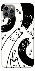 Чохол itsPrint Чорно-білі коти для Apple iPhone 12 Pro (6.1")