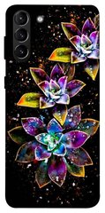 Чохол itsPrint Flowers on black для Samsung Galaxy S21+