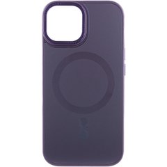 Чехол TPU+Glass Sapphire Midnight Open Camera with MagSafe для Apple iPhone 15 (6.1") Фиолетовый / Deep Purple