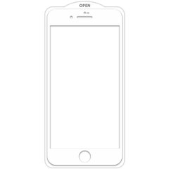 Захисне скло SKLO 5D (тех.пак) для Apple iPhone 7 plus / 8 plus (5.5") Білий / Біла підкладка