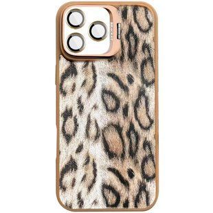 Чехол TPU+PC Wild Leopard with MagSafe and Lens для Apple iPhone 16 Pro (6.3") Brown