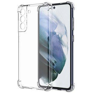 TPU чохол GETMAN Ease logo посилені кути Full Camera для Samsung Galaxy S21 FE Безбарвний (прозорий)